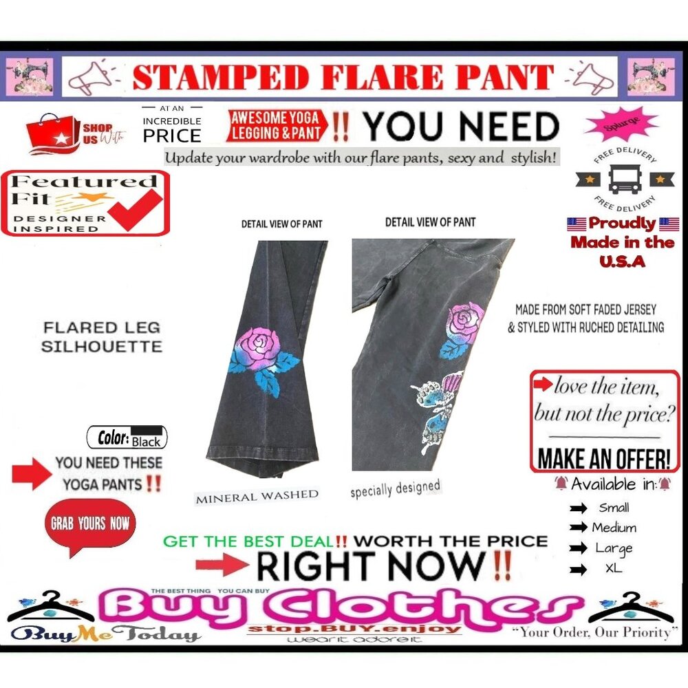 ๐ BOTTOM Fold Graphic BUTTERFLY โ LEGGING ๐ PANT Waist Mineral STAMP ๐ธBUY NOW - Picture 8 of 16
